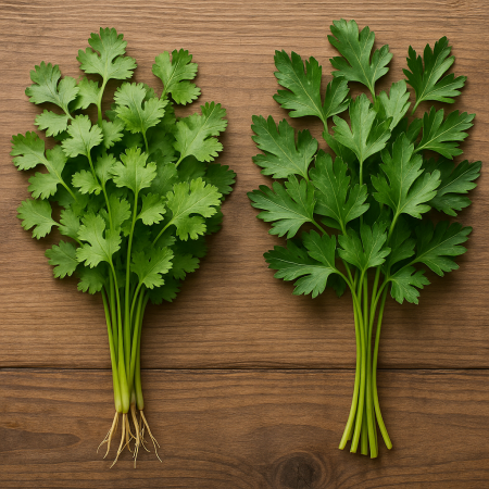 Як відрізнити кінзу від петрушки