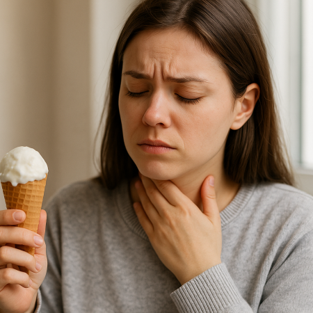 Чи можна їсти морозиво коли болить горло
